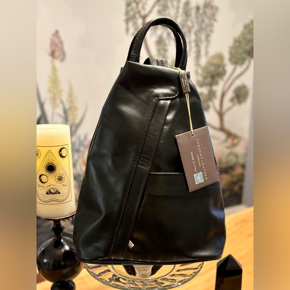 SHANGHAI TL141881
Soft Black Leather Backpack NWT